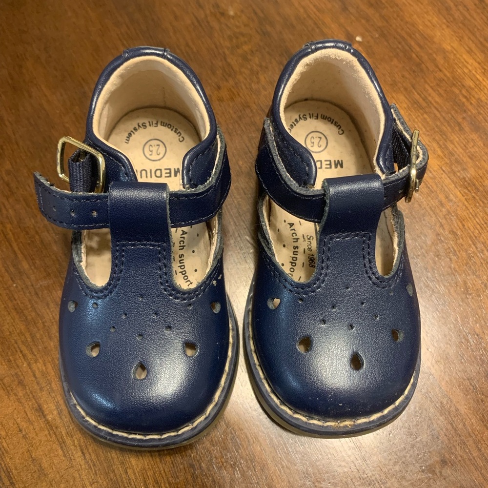 Footmates Navy Blue Mary Jane Toddler Shoes